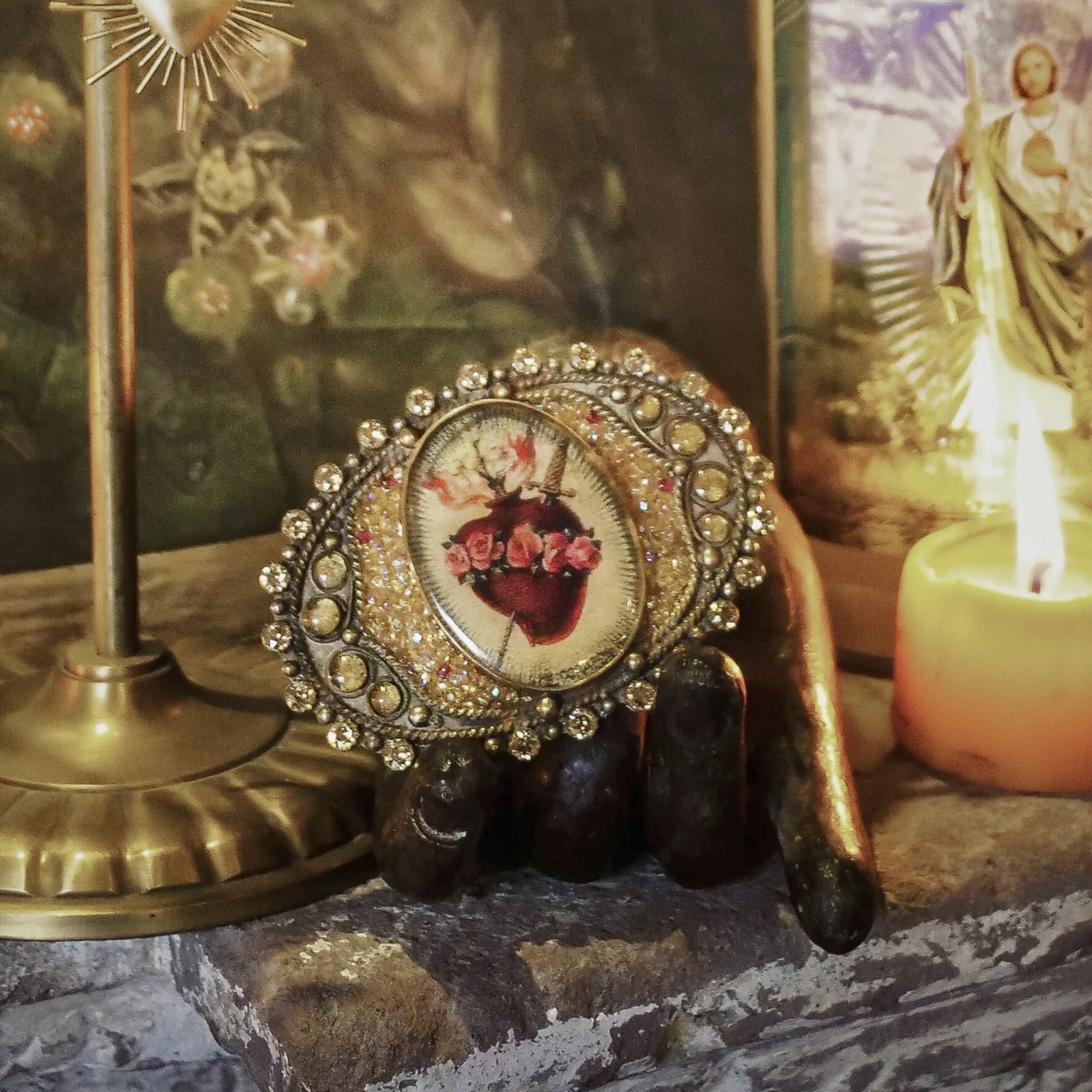 Virgins Saints & Angels Vsa Goddess Image Buckle Sacred Heart — image 4 of 8